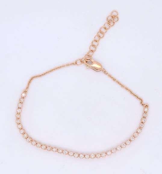 Sparkling Yellow Gold Diamond Flex Bracelet