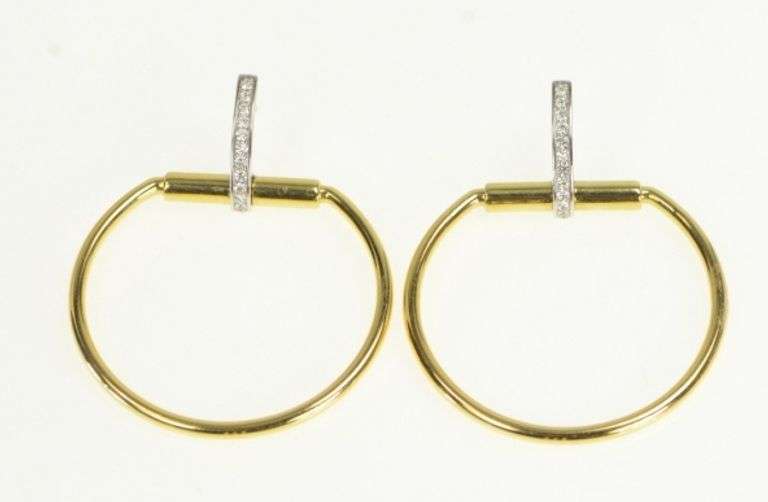 18K Yellow Gold Roberto Coin Classica Parisienne Diamond Earrings