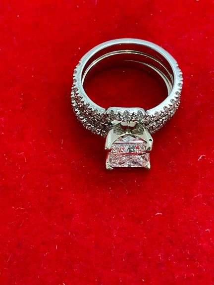 Certified 14K White Gold & Diamond Wedding Set - 4.09 Carats Total