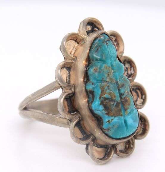 Vintage Sterling Silver Turquoise Ring
