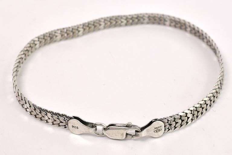 Double Row Cuban Link Bracelet In Sterling Silver