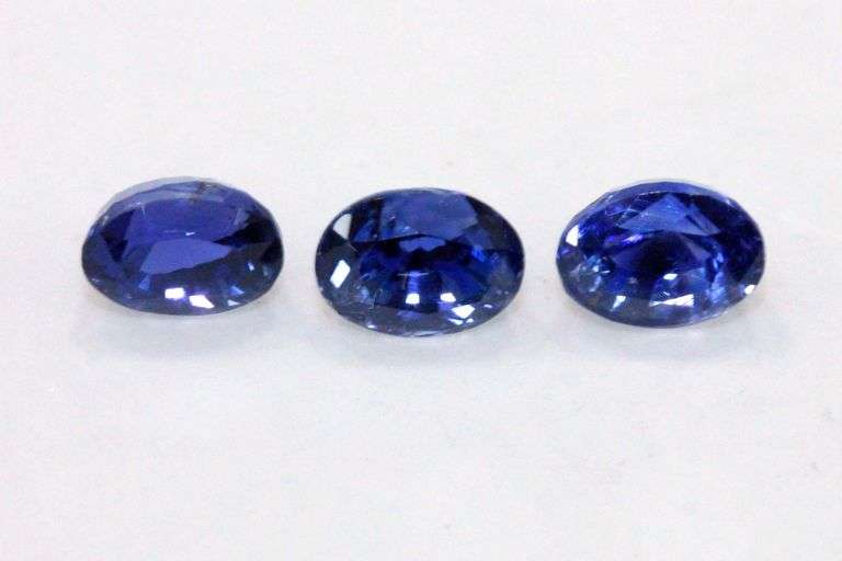 Royal Blue Natural Sapphires - Lot of 3