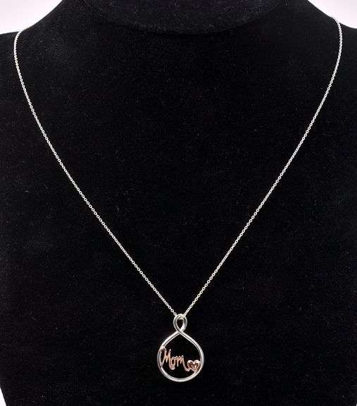 Mother's Day Pendant Necklace In Sterling Silver