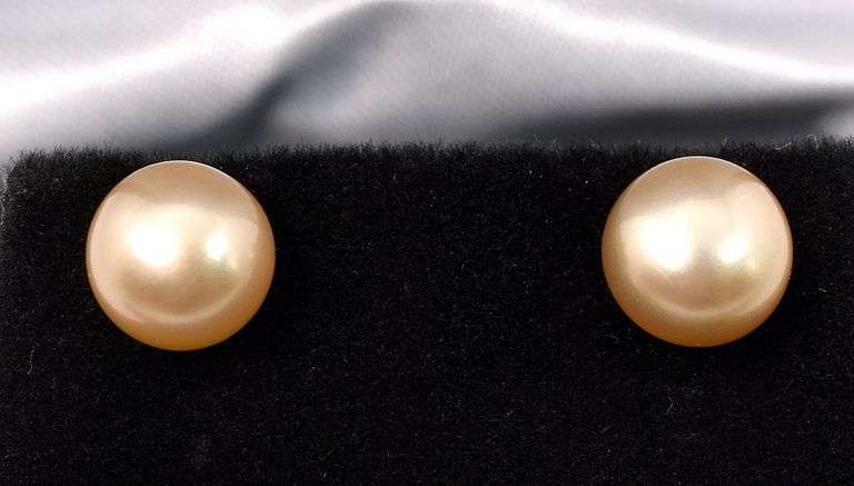 Pearl Stud Earrings In Sterling Silver