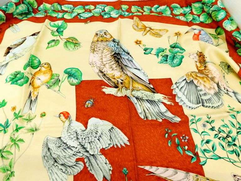 Authentic Vintage Hermes La Vie au Grand Air Silk Scarf