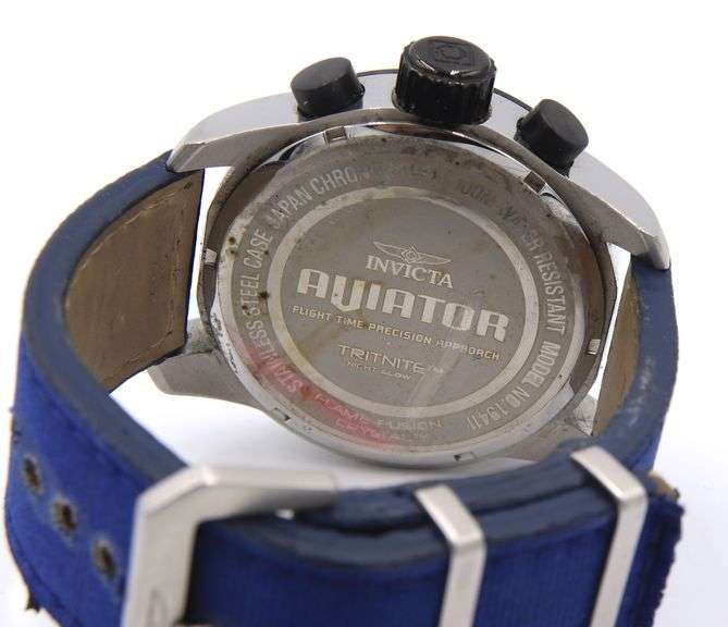 Invicta Aviator Quartz 50mm Nylon Band Watch