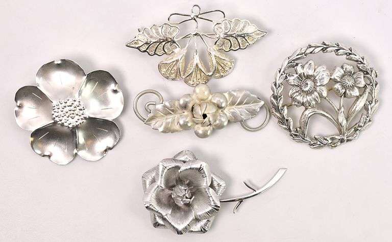 Random Pin Lot In Sterling Silver