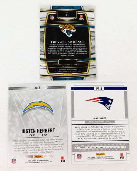 3 NFL Quarterback Rookie Football Cards