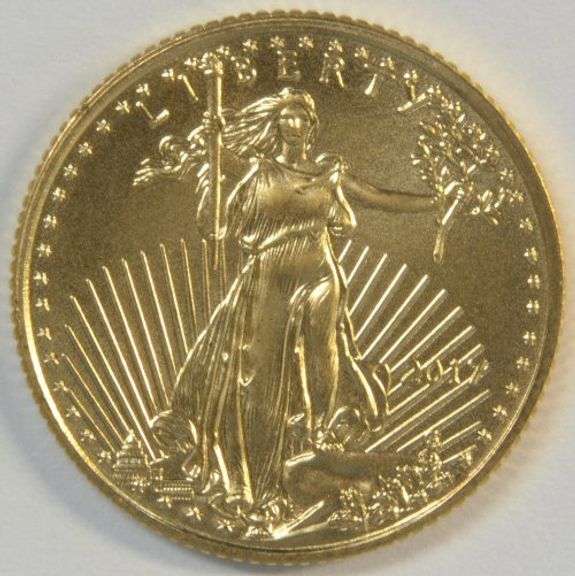 Immaculate Superb Gem BU 2017 $5 American Gold Eagle coin