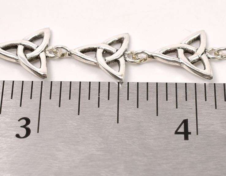 Triqueta Knot Link Bracelet In Sterling Silver