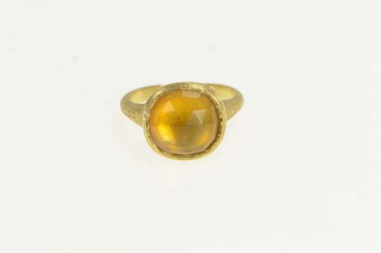 18K Yellow Gold Marco Bicego Jaipur Citrine Stackable Ring