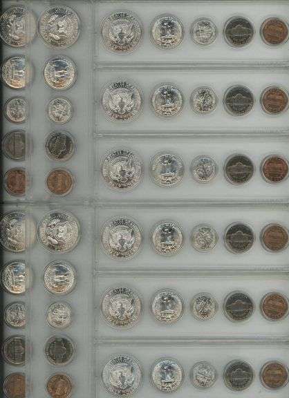 Lot of 10 Uncirculated 1964 silver 5-piece 'P' Mint Year Sets