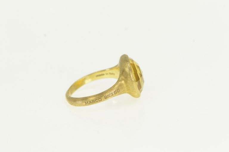 18K Yellow Gold Marco Bicego Jaipur Citrine Stackable Ring