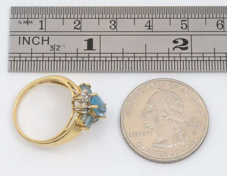 Nicely Designed Blue Topaz Ring