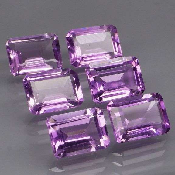 Bright 8.84ct 8x6mm real Bolivian Amethyst set