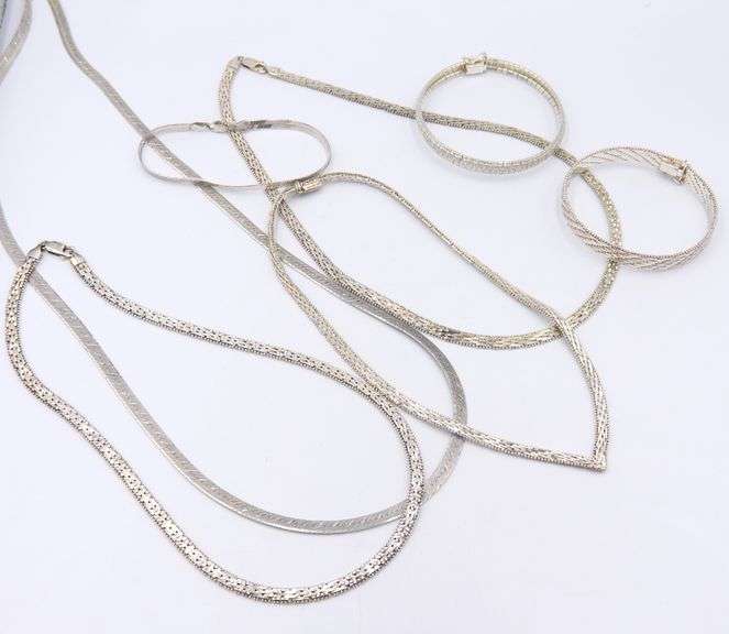 Group Lot of Italian Vintage 925 Sterling Silver Jewelry