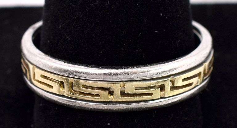 Men's Spinning Band Ring In Sterling Silver