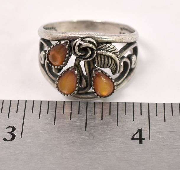 Brown Gemstone Ring in Sterling Silver