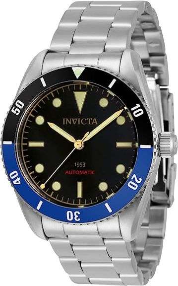 Invicta Black Dial "Batman" Bezel Automatic, New In Box.