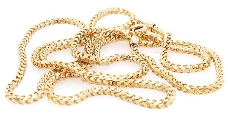 Italian 2.50MM Polished Wheat Chain Necklace in 14K