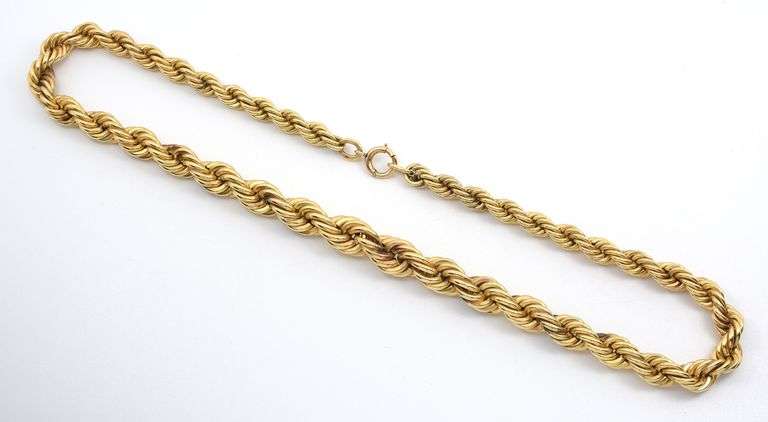 Heavy Tapered Gold Fill Rope Necklace