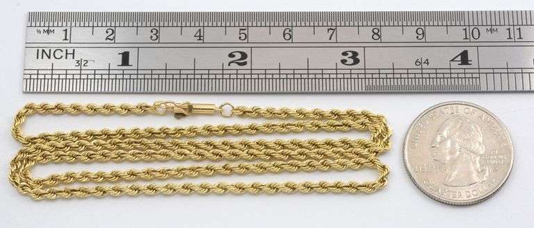 Always Useful 14k 20" Rope Necklace