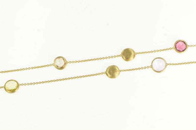 18K Yellow Gold Marco Bicego Jaipur Designer Layered Opera Necklace