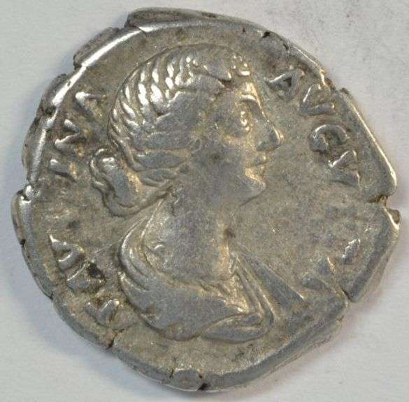 Faustina Jr (wife of Marcus Aurelius) Roman Silver Denarius, 161 AD