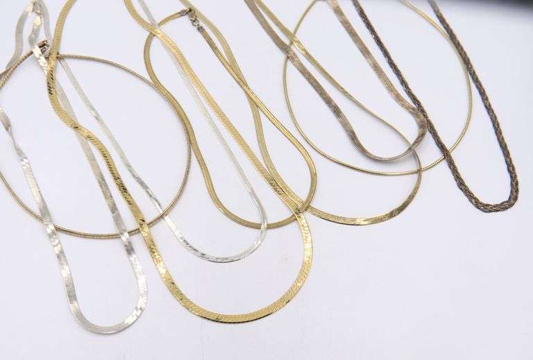 Group Lot of Vintage 925 Sterling Silver Chain Necklaces