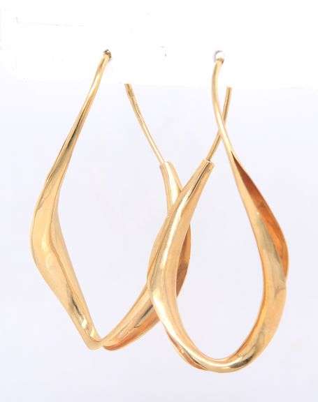 Italian Abstract Gold Earrings
