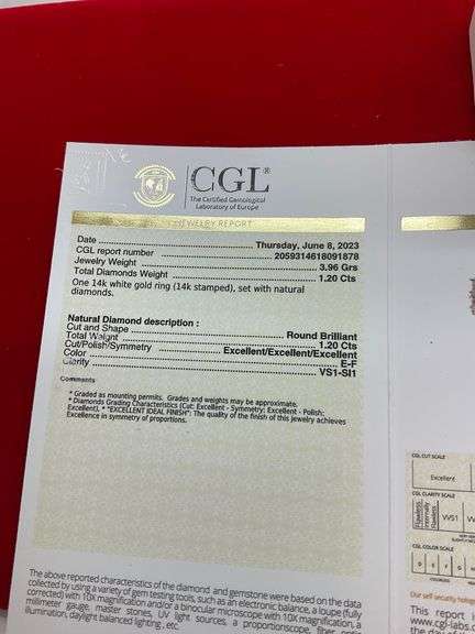 CERTIFIED BRAND NEW 14K WHITE GOLD AND DIAMOND RING