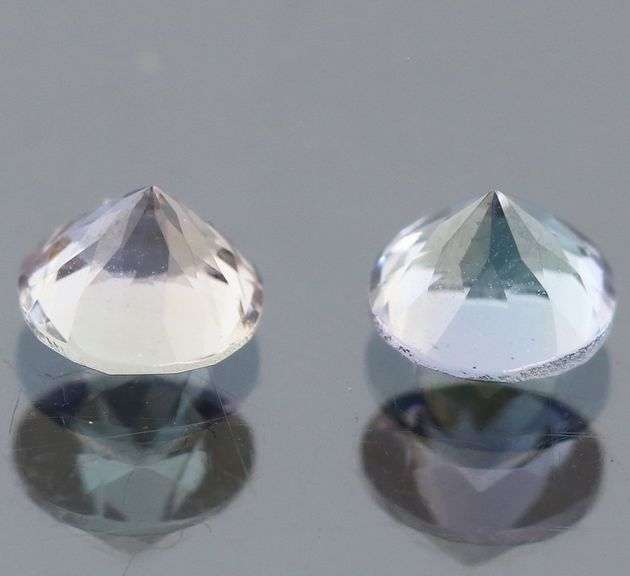 Very cool 1.57ct pair of silvery blue Tanzanite