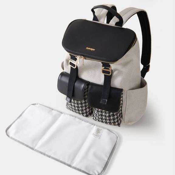 Stylish Houndstooth Diaper Backpack