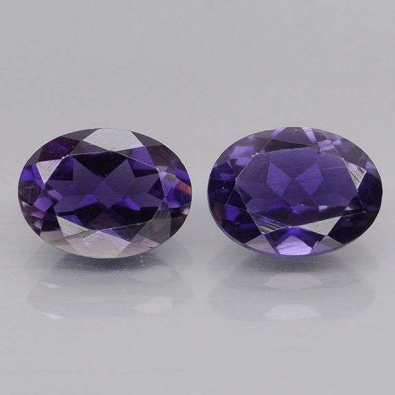 Collectors 2.05ct blue violet hue Iolite pair