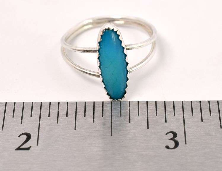 Blue Gemstone Ring In Sterling Silver