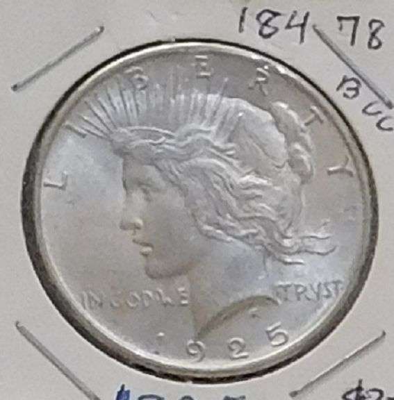 1925 Peace Dollar Unc, lusterous