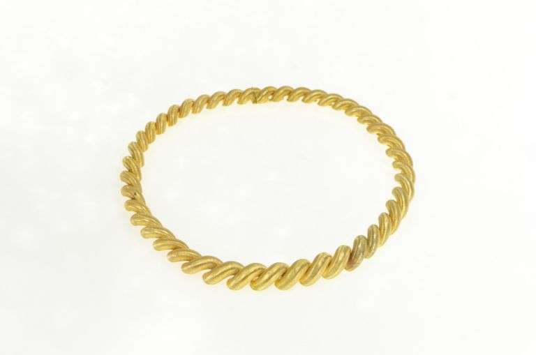 18K Yellow Gold Carlo Weingrill San Marco Link Designer Chain Necklace