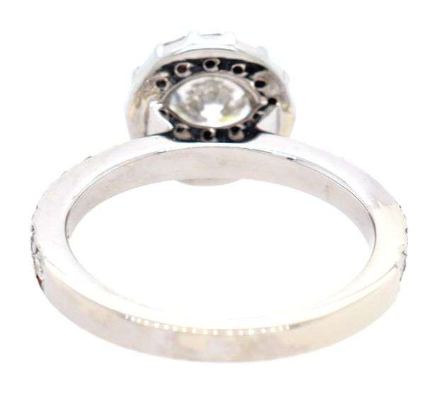 2.06ctw Round Diamond Halo Engagement Ring in 18K