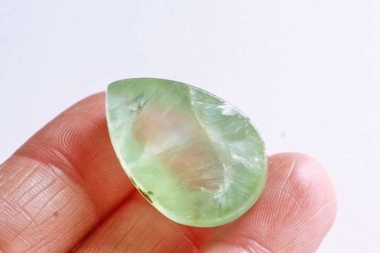 Huge 45.20ct untreated Prehnite cabochon