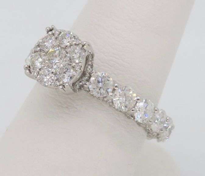 2.25CTW Diamond Encrusted Engagement Ring