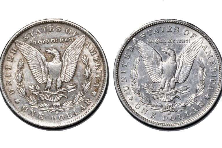 1883 O & 90 O Morgan Silver Dollars From a Near Complete Set of Morgans
