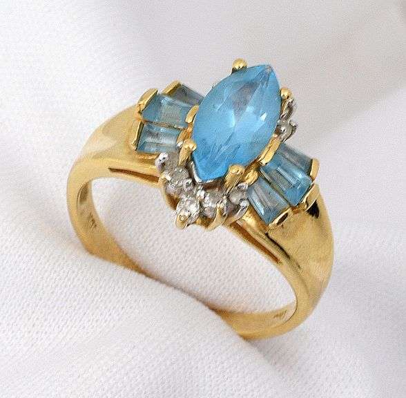 Nicely Designed Blue Topaz Ring