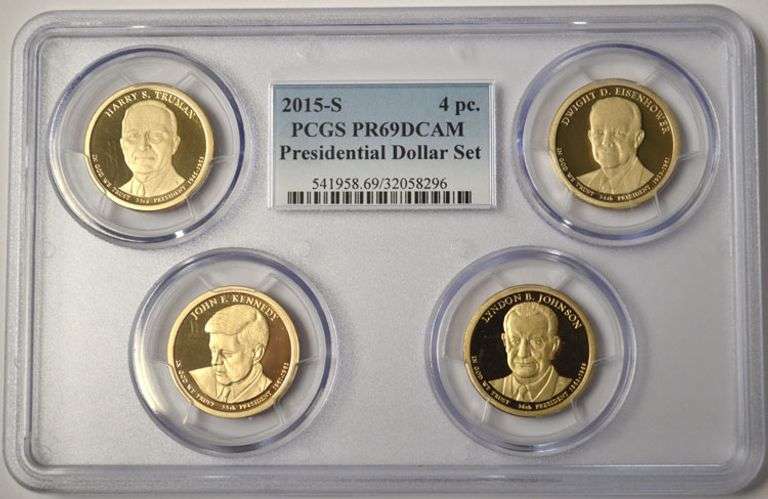 2015-S Presidential Dollar Proof Set PCGS PF69DCAM