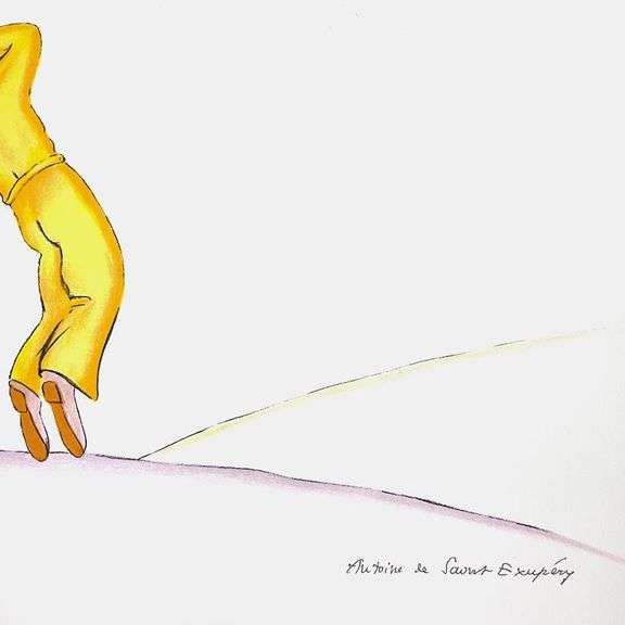 The Little Prince Falling Asleep by Antoine de Saint-Exupery