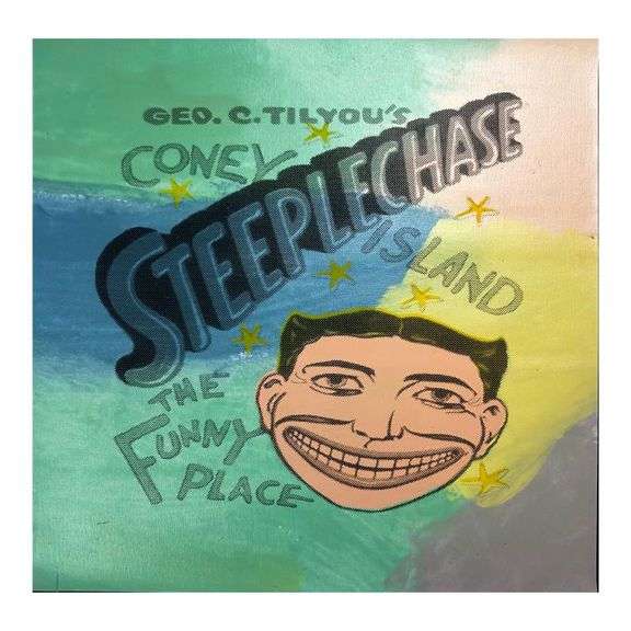 Steepechase, Coney Island by Steve Kaufman (1960-2010)