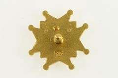 14K Yellow Gold R O C Monogram Ornate Vintage Lapel Pin/Brooch