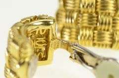 18K Yellow Gold Roberto Coin Appassionata Woven Clip Back Earrings