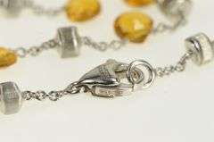 18K White Gold Marco Bicego Paradise Citrine Chain Designer Necklace