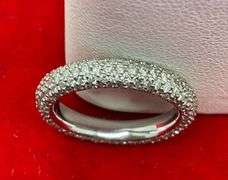 CERTIFIED 14K WHITE GOLD AND DIAMOND ETERNITY BAND