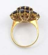 Classic Garnet Cluster Ring in 14k